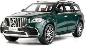 Invite Enterprise Die-cast Car 1:24 MERCEDAS GLS63 CAR Dodge Charger Diecast Metal Pullback Toy car with Openable 6 Doors, Light Music Boys Gifts Toys(1:24 MERCEDAS GLS63 - Green)