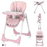 Baby High Chair with 4 Wheels for B