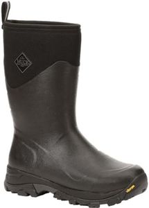 Muck Boots Men's Arctic Ice Mid Agat Rain Boot, Black, 8 US