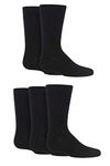 SockShop Boys and Girls 5 Pair Plain Bamboo Socks with Comfort Cuff and Handlinked Toes - Black 5 Pair 12.5-3.5 (8-12 Years)