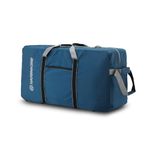 Harissons Large Duffle Holdall Bag for Men & Women (Imperial Blue) | Overnighter Duffle with 2 Wheels & Bottom Protection | Polyester Duffel Luggage Bag with Shoulder Strap & Quick Access Pocket