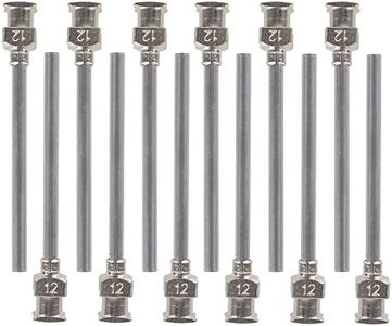 12pcs 1.5" 12Ga Stainless Steel Dispenser Dispensing Blunt Needle Tips for Glue