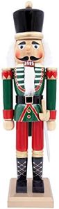 The Christmas Workshop 81560 Wooden Nutcracker Soldier / 50cm Tall/Red & Green Coloured Nutcracker Christmas Decoration