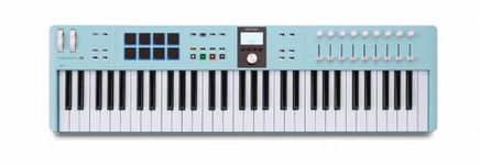 Arturia KeyLab Essential mk3 61-Key MIDI Keyboard Controller | USB MIDI Controller with Velocity-Sensitive Keys, DAW Control, Analog Lab Software Bundle – Aquamarine