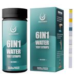 AQUAVERITY Aquarium Test Strips, 100 Fish Tank Test Strips for Marine and Tropical Aquarium Test Kit Carbonate, pH, Hardness, Free Chlorine, Nitrate, Nitrite, Accurate 6 in 1 Fish Tank Water Test Kit