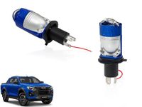 Auto Pearl H4 LED Projector Lens Car Headlight Bulbs 12V 8000LM Bulb H4 CSP Chip High/Low Beam, 55W Canbus Turbo, 6500K White and Red Light compatible with D-MAX 2014-2024 (Pack of 2)