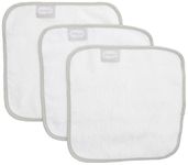 Shnuggle Baby Wash Cloths White | 3 Pack of Super Premium Soft Cloths | 26 x 26cm | Made from Natural Bamboo Cotton | Perfect for Sensitive Skin