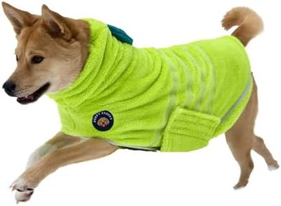 DERPYCHAPPY Premium Dog Towel Robe & Dog Bathrobe for Drying Dogs Made in Korea | Super Absorbent Quick & Adjustable Microfiber Bath Towel for Cats & Puppy Robes After Bath | Soft Warm Drying Coat