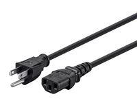 Monoprice 3-Prong Power Cord - 2 Feet - Black (6-Pack) NEMA 5-15P to IEC 60320 C13, 16AWG, 13A, Works with Most Pcs, Monitors, Scanners, and Printers