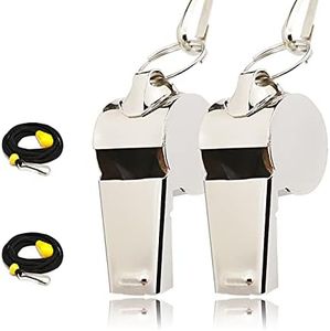 AMBITIONJUMP Whistle for Coaches, Metal Whistles for Adults with Lanyard, Loud Sport Whistle for Referee Teacher Police Soccer Gym