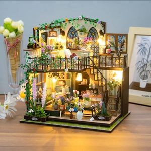 CUTEROOM DIY Miniature House Kit, Miniature House Kit, Wooden Dollhouse Kit, DIY Wooden Dollhouse Kit with Music Box, Creative Room for Valentine's Day Best Gifts (M2322)