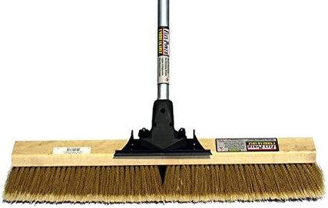 FlexSweep Flex-Power Unbreakable Commercial Push Broom (Contractors 24 Inch) Medium Bristles Multi Surface