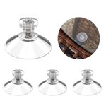 Clear 52mm Suction Cups with M4 10mm Screws & Nuts (4 Pack) – Heavy-Duty PVC Suckers for Secure Mounting, Versatile Use – Strong Adhesion, Easy Install – Perfect for Home, DIY, and Craft Projects