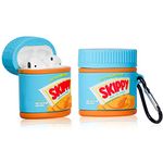 Mulafnxal for Airpods 1&2 Case, Cute 3D Funny Cartoon Food Soft Silicone Protective Cover Stylish Fun Cool Design Shockproof Skin Fashion Case for Air Pods 2nd/1st Girls Kids Teens (Peanut Butter)