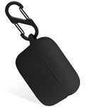 Geiomoo Silicone Case for Anker Soundcore A20i, Protective Cover with Carabiner (Black)