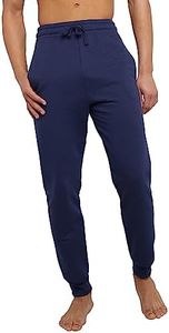 Hanes Mens EcoSmart Jogger Sweatpants, Men's Midweight Fleece Lounge Pants, 30.5, Navy, Large