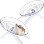 Thyle 2 Pieces Hamster Wheel Hamster Flying Saucer Fitness Hamster Toys Silent Exercise Wheel Running Wheel for Hamsters Gerbils Mice Hedgehog Guinea Pig and Other Small Pets