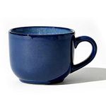 Sicaluya Extra Large Oatmeal Porcelain Mug with Handle - 24 OZ Wide Coffee Mug, Microwave and Dishwasher Safe, Breakfast Cup and Soup Bowl, Ceramic Mug for Milk, Tea, Fruit, Ice Cream…