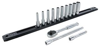 1/4" Drive Inch Deep Socket Set, 13 Piece