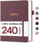 Lined Journal Notebook for Women, 240 Pages Thick College Ruled Journal for Writing, Hardcover Notebook for Work & Note Taking, Perfect for Office Home School Supplies, A5(5.7" x 8.6"), Burgundy