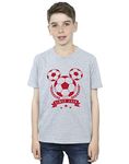 Disney Boys Mickey Football Head T-Shirt Sport Grey 5-6 Years