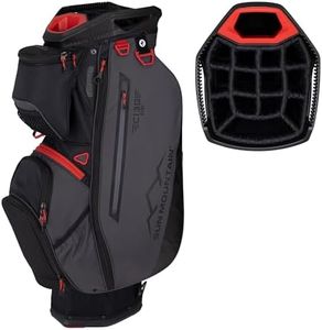 Sun Mountain C130 Sync 14 Way Cart Golf Bag - Black-Steel-Red for Men - Golf