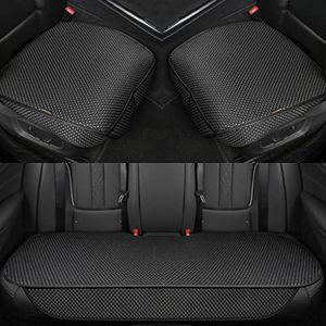 Auto Newer Breathable Universal Four Seasons Car Seat Covers, Luxury Include Front Car Seat Protector and RearCar Seat Cushion,Compatible with 95% Vehicles， Fit for Cars Truck SUV or Vans(Black,3PCS)