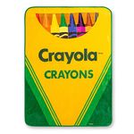 Crayola Crayon Box Retro Fleece Throw Blanket | 45 x 60 Inches