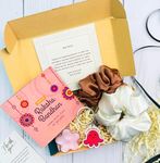 SINCE 7 STORE Rakhi Gift Hamper for Sister - Includes 6 products: Keychain, Scented Candle, Greeting Card, 2 Cotton Band, Heartfelt Note from Brother