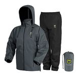 TideWe Rain Suit, Waterproof Breathable Lightweight Rainwear (Gray Size M)