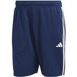 adidas Men Train Essentials Piqué 3-Stripes Training Shorts, L Dark Blue/White
