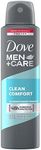 Dove, Men plus Care clean comfort deodorant spray, set of 6, (6 x 150 ml)