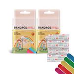 120pcs Colorful Bandages Kids Bandages Flexible Adhesive Bandages Waterproof Breathable Bandages Protect Scrapes and Cuts for Girls Boys Children Toddlers