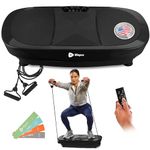 LifePro Vibration Plate Exercise Machine for Weight Loss | Rumblex Max 4D | Exercise Equipment For Home Use for Lymphatic Drainage | Home Workout Fitness Equipment with Exercise Band (Midnight Black)