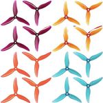 16pcs 3-Blade Props high-Speed Propellers Popo, 5inch 128mm CW CCW for Racing Frame FPV Drone 2205 2206 2306 2307 Brushless Motors,GEMFAN 51499（4 Colors）