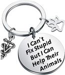 Veterinarian Keychain Gift Appreciation Jewelry for Vet Tech Veterinary Medicine Practitioner Keyring Veterinary Medicine Future Veterinarian Nurse Vet Student Birthday Graduation Gift