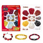 FLO Toys DIY Colorful Bracelet, Necklace Making Art and Craft Kits, Different Types and Colorful Beads Create Jewellery Making Set for Kids, Activity Toys and Gift for Girls…