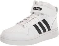 adidas Women's Postmove Mid Top Basketball, White/Black/White, 7.5