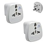 Pipestation Australian Plug Adaptor from UK - 2 Pack - UK to Australia Plug Adapter - New Zealand Plug Adaptor - Type G to Type I Plug for China Argentina Fiji & More - Australia to UK Plug Adaptor