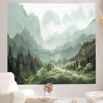 Honcet Mountain Forest Wall Tapestry for Bedroom 130X150