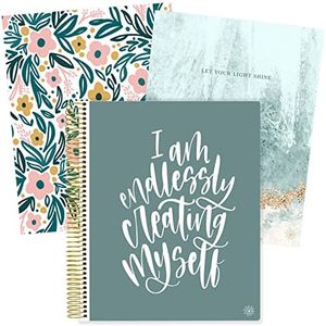 bloom daily planners All in One Ultimate Monthly & Weekly Undated Calendar Planner, Notebook, Sketch Book, Grid Pages, Coloring Book and More! 9" x 11" - Interchangeable Cover