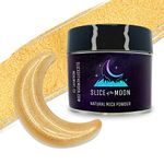 Slice of the Moon: Flashing Gold Mica Powder 15g, Natural Mineral Mica, Cosmetic Grade For Lipstick Lip gloss Bath Bombs Epoxy Resin Face Blush Powder Eye pencil Dye Pigments Candle Making