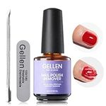 Gellen Gel Nail Polish Remover, Gel Polish Remover for Nails with Cuticle Pusher and Nail File, Easily & Quickly Remove Gel in 2-5 Minutes, No Need Soaking Or Wrapping, 15ml