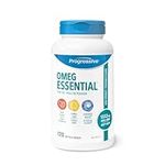 Progressive OmegEssential Adult Fish Oil Supplement - 1000 mg EPA + 550 mg DHA for Adults, 120 Softgels | All natural, cold water, wild caught