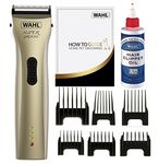 WAHL Dog Clippers, Supergroom Premium Dog Grooming Kit, Full Coat Dog Clippers for All Coat Types, Low Noise Cordless Pet Clippers, Chrome, One Size