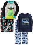 Simple Joys by Carter's Boys' Little Kid 4-Piece Pajama Set, Racer Cars/Space, 6