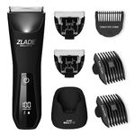 Zlade Ballistic TURBO 3.0 Manscaping Body Trimmer for Man, Private Part Shaving, Beard, Pubic Hair Groomer, Waterproof, Cordless, Rechargeable, Wireless Charging, Travel Lock, 1 Trimmer + 2 Blades