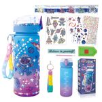 Decorate Your Own Water Bottle Kits for Boys Girls - Gem Diamond Painting Arts and Crafts Toys Gifts for 4-12 Year Old Boys Girls Kids Birthday (Colored Astronauts)