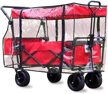 Wagon Rain Cover,Collapsible Outdoor Wagon Cart Waterproof Cover,Trolley Cart Accessories Push Pull Wagons Clear Rain Cover for Kids Outdoor Garden Camping Shopping
