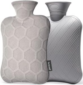 FORICOM Hot Water Bottle with Cover,Hot Water Bag for Pain Relief,Warm Water Bottle,Heating pad,Warming Bed,2Liter, Non Toxic Rubber,Made in PVC.BPA Free.